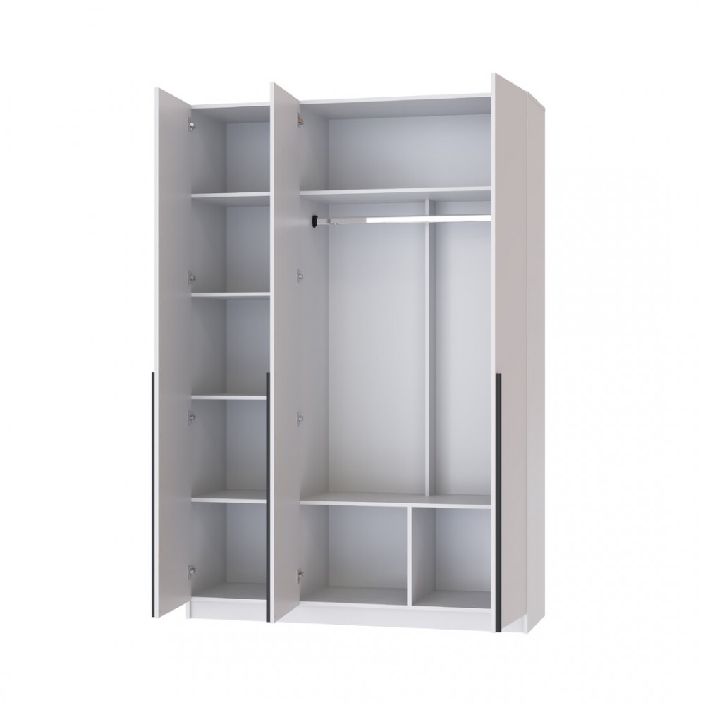 Шкаф 3 х створчатый ФЕНИКС ФР№2 (БЕЛЫЙ СОФТ БЕЛЫЙ)